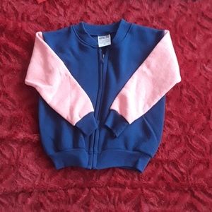 Navy and pink zip up